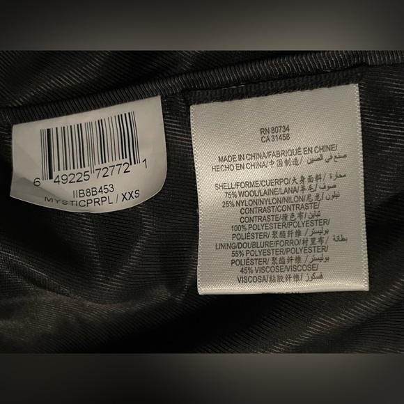 BCBGMaxAzria Ruffle Button Military Style Coat, Size XXS - Picture 4 of 8